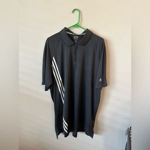 Mens 2XL Adidas Clima Cool golf polo zip up 100% polyester
